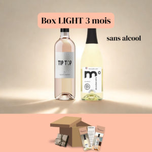 2 bouteilles de vin sans alcool dans une box