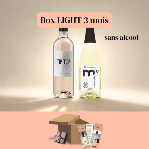 2 bouteilles de vin sans alcool dans une box
