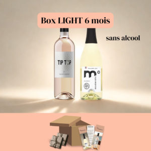 2 bouteilles de vin sans alcool dans une box